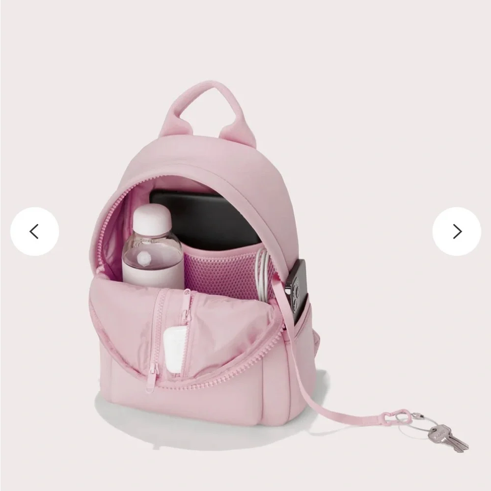 NWT Dagne Dover Small Dakota Neoprene Backpack – Limited Edition Wild Rose Pink - Picture 3 of 9